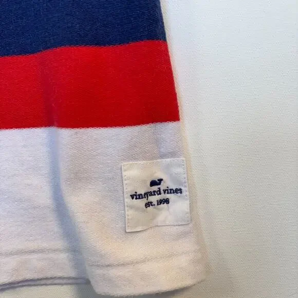 Vineyard Vines Red Blue Stripe Knit Shift Dress Women Small Nautical - Picture 6 of 12